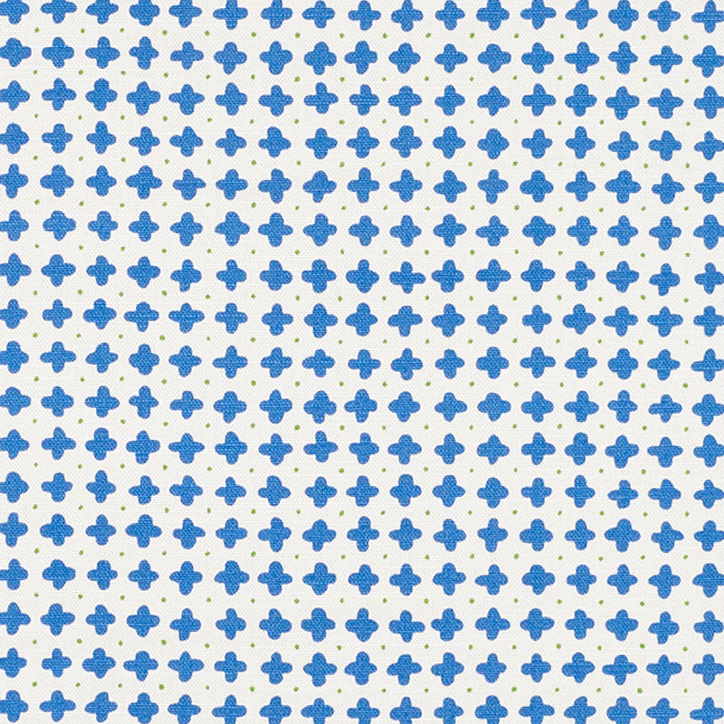 Schumacher Polka Blue Fabric 178240