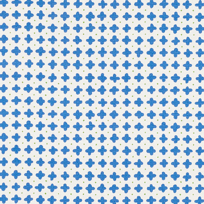 Schumacher Polka Blue Fabric 178240