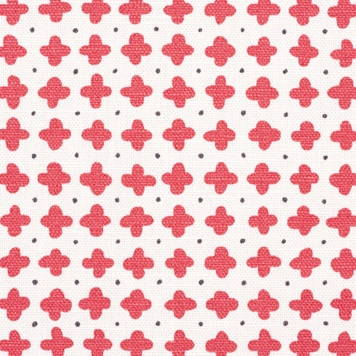 Schumacher Polka Red Fabric Sample 178241