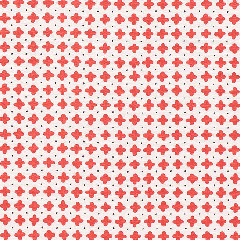 Schumacher Polka Red Fabric 178241