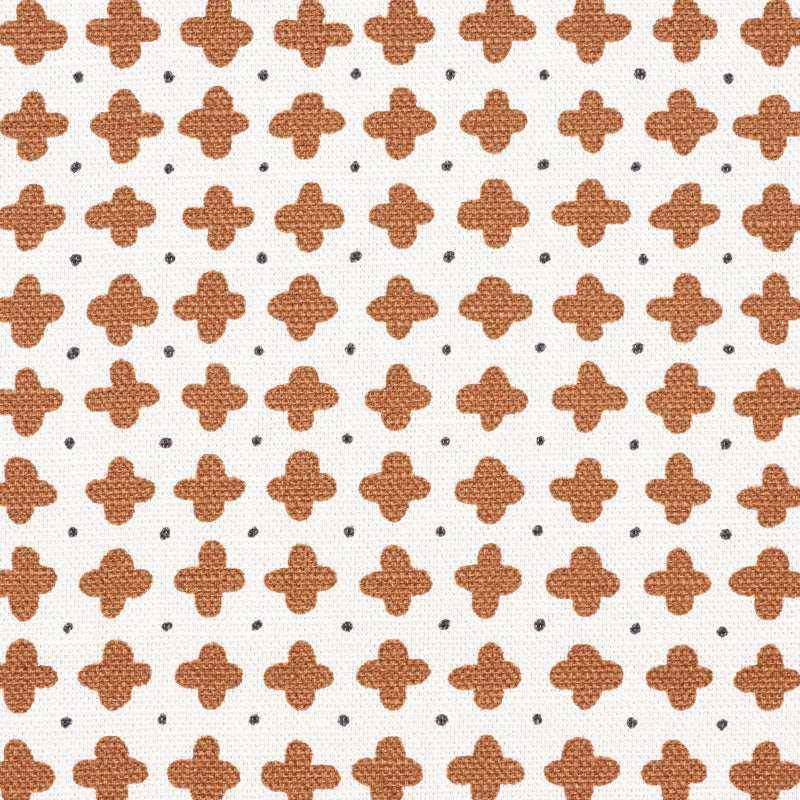 Schumacher Polka Brown Fabric 178242