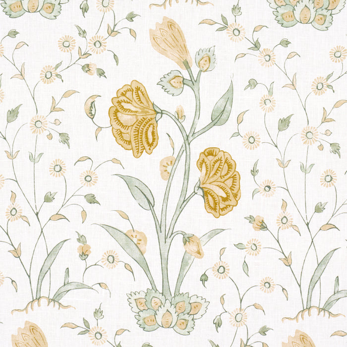 Schumacher Khilana Floral Marigold Fabric Sample 178333