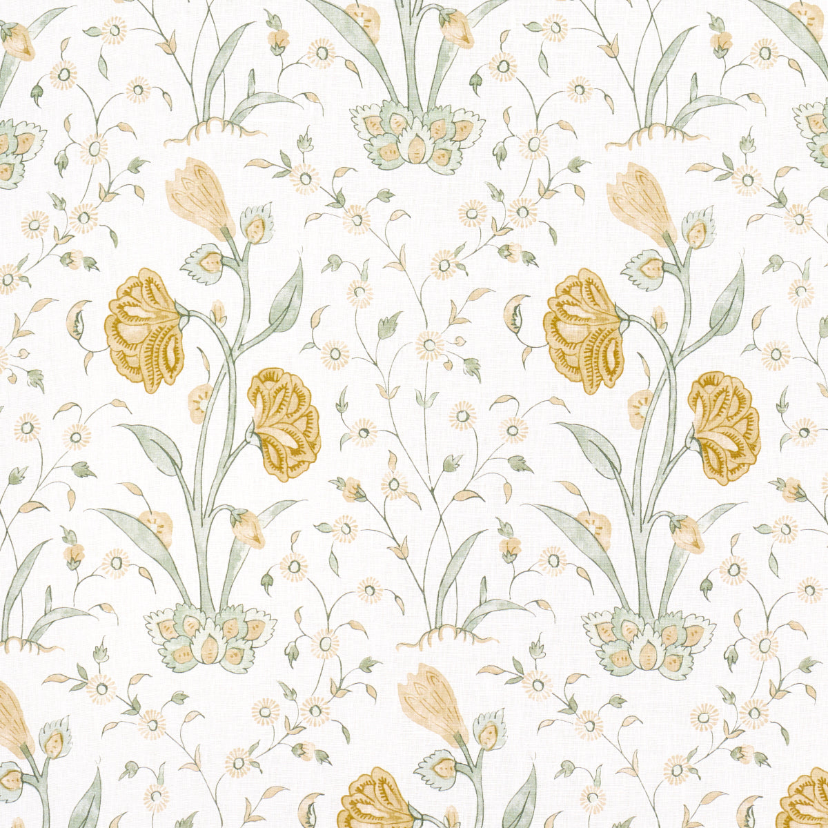 Schumacher Khilana Floral Marigold Fabric 178333