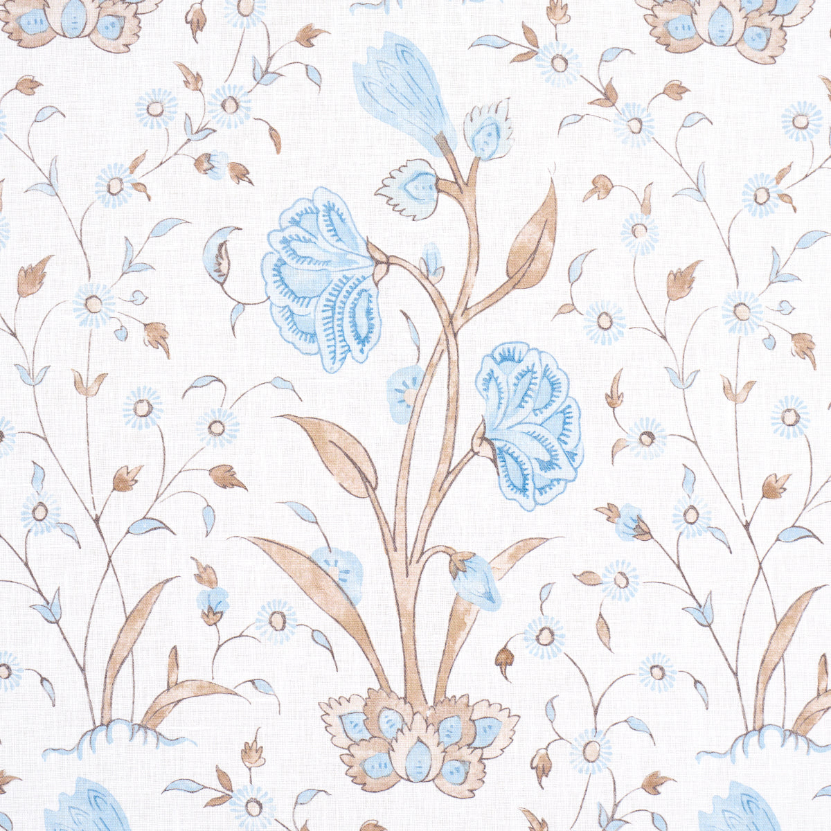 Schumacher Khilana Floral Sky Fabric Sample 178334