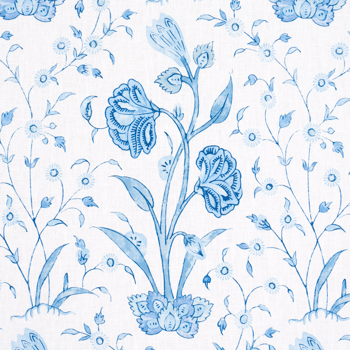 Schumacher Khilana Floral Porcelain Fabric 178335