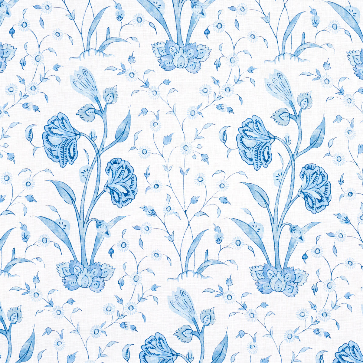 Schumacher Khilana Floral Porcelain Fabric 178335