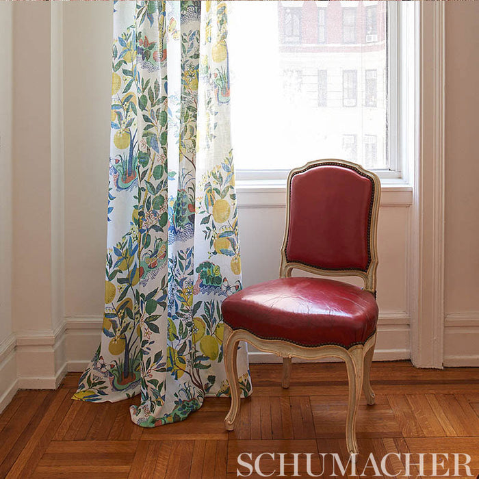 Schumacher Citrus Garden Sheer Primary Fabric 178350