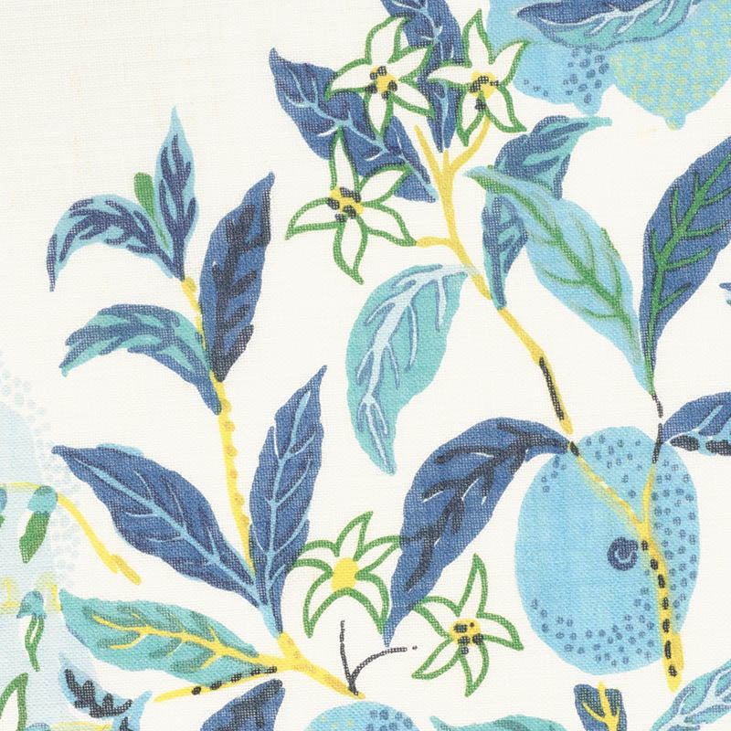 Schumacher Citrus Garden Sheer Pool Fabric Sample 178351