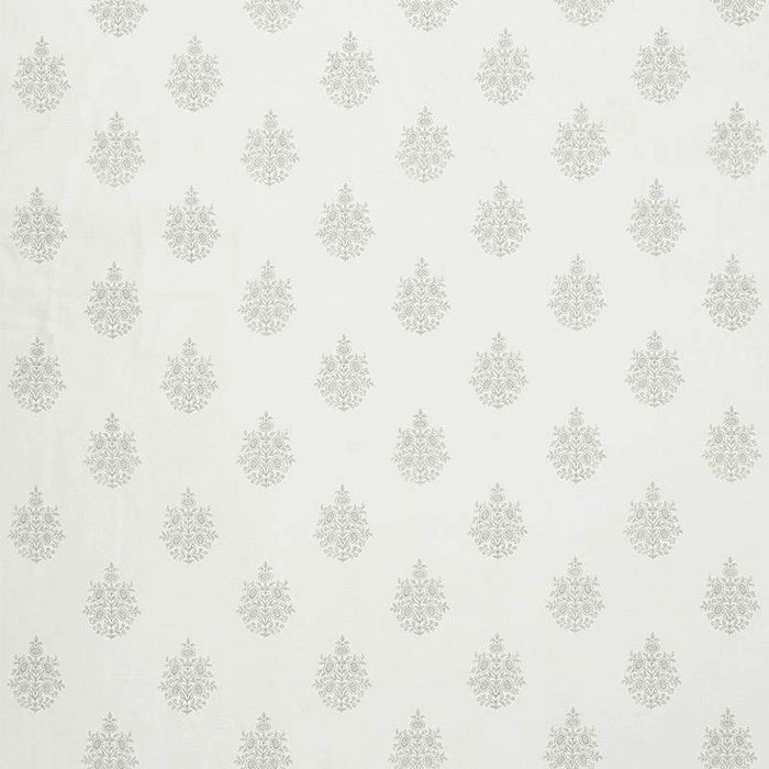 Schumacher Asara Flower Sheer Grey Fabric Sample 178370