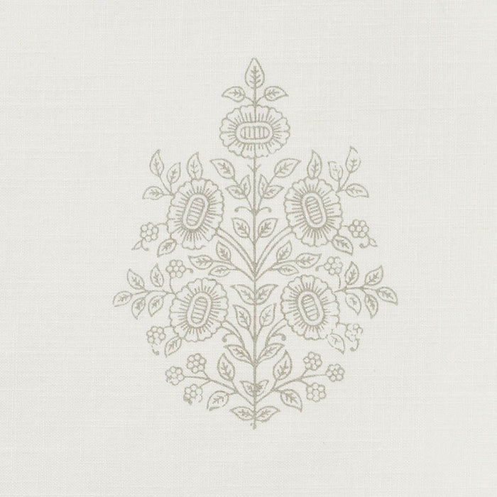 Schumacher Asara Flower Sheer Grey Fabric Sample 178370