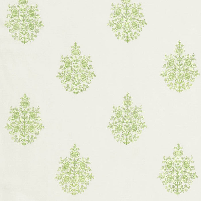 Schumacher Asara Flower Sheer Green Fabric Sample 178371