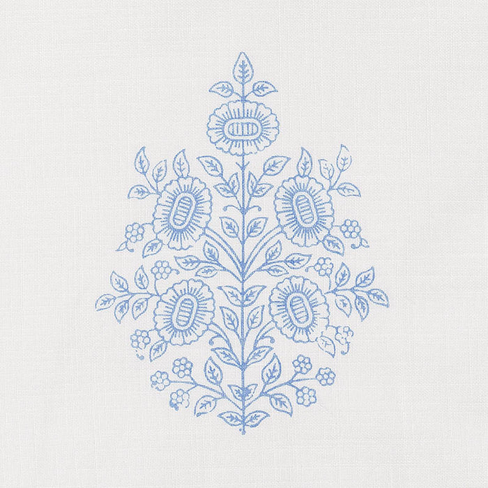 Schumacher Asara Flower Sheer Blue Fabric Sample 178372