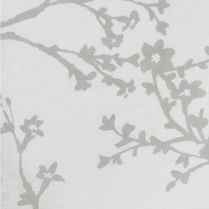 Schumacher Twiggy Sheer Light Grey Fabric 178440