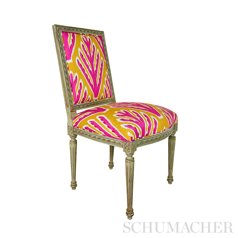 Schumacher Bodhi Tree Yellow & Pink Fabric Sample 178560