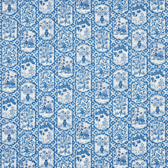 Schumacher Ting Ting Blue Fabric 178571