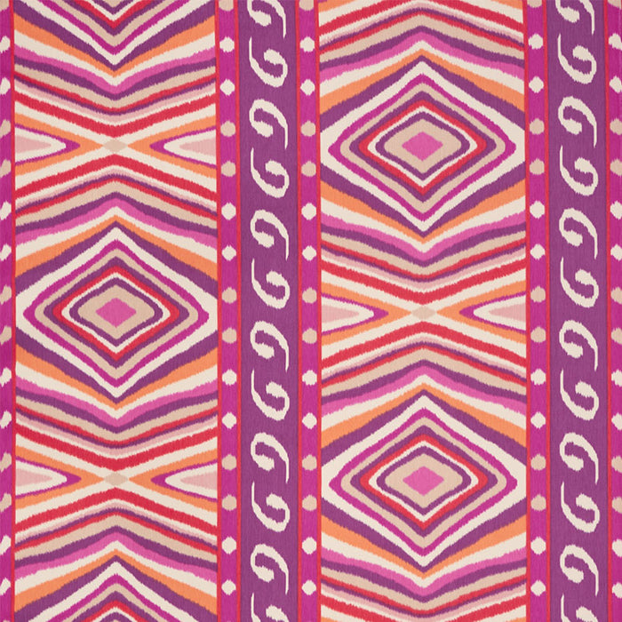 Schumacher Terence Ikat Magenta Fabric 178581