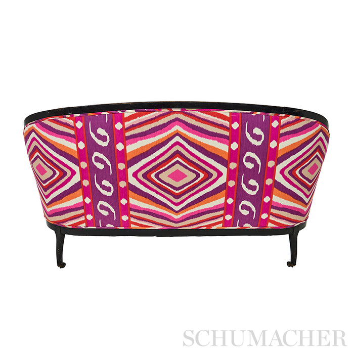 Schumacher Terence Ikat Magenta Fabric 178581