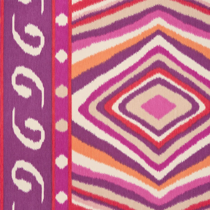 Schumacher Terence Ikat Magenta Fabric 178581