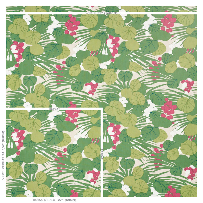 Schumacher Sea Grapes Tropical Fabric Sample 178631