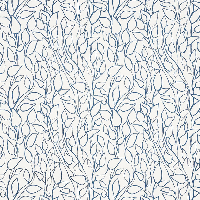 Schumacher Solandra Vine Blue Fabric Sample 178700