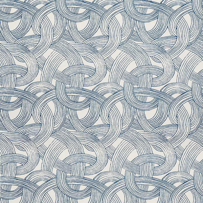 Schumacher Freeform Blue Fabric 178710