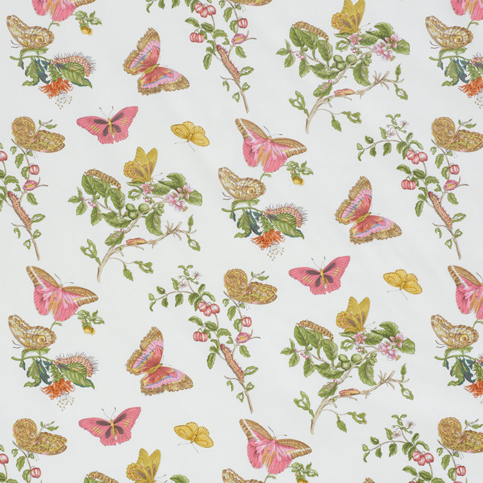 Schumacher Baudin Butterfly Chintz Blush Fabric 178720