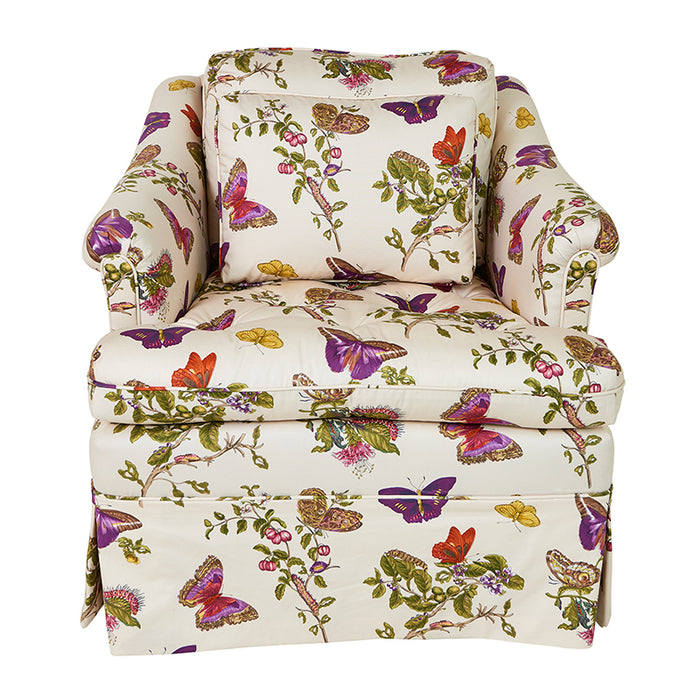 Schumacher Baudin Butterfly Chintz Purple Fabric 178722