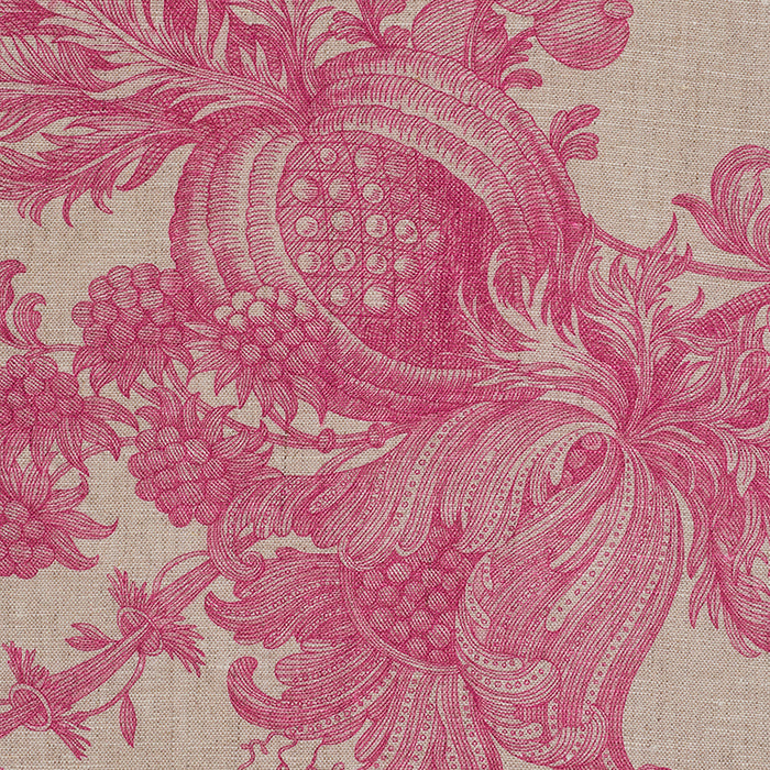 Schumacher San Cristobal Toile Magenta Fabric Sample 178730