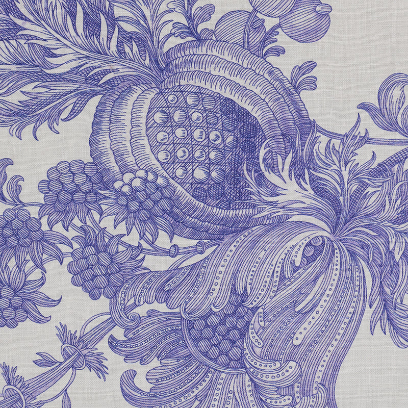 Schumacher San Cristobal Toile Purple Fabric 178732