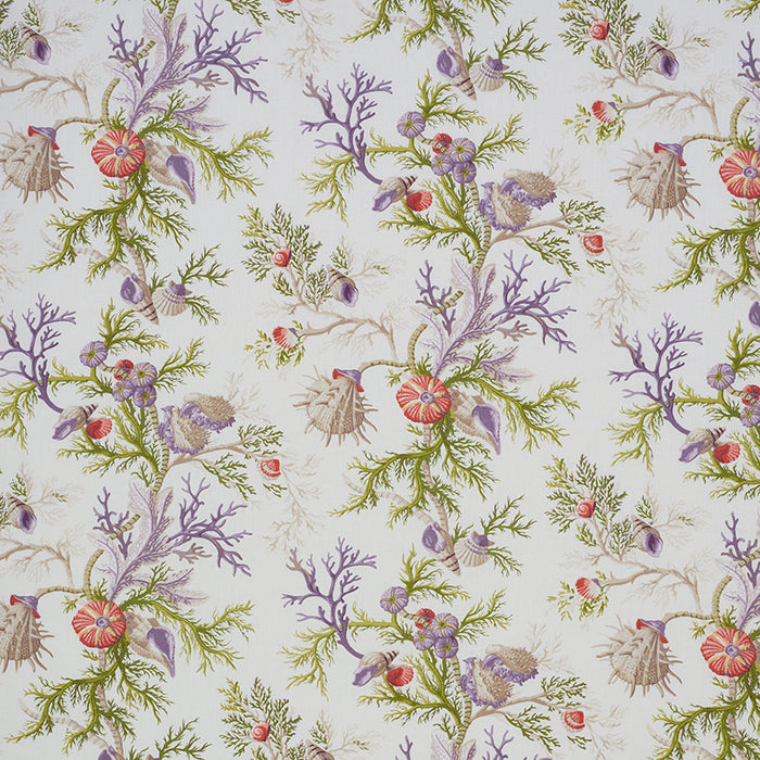 Schumacher Del Tesoro Purple & Coral Fabric Sample 178762