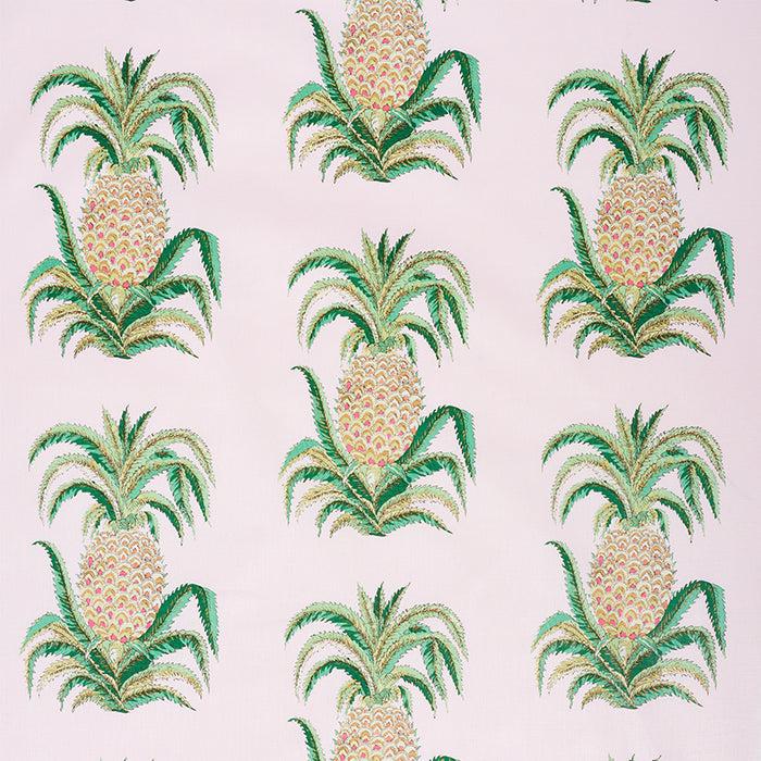 Schumacher Pineapples Chintz Blush Fabric Sample 178802