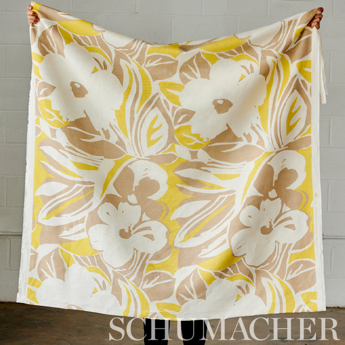 Schumacher Stevie Neutral Fabric Sample 178860