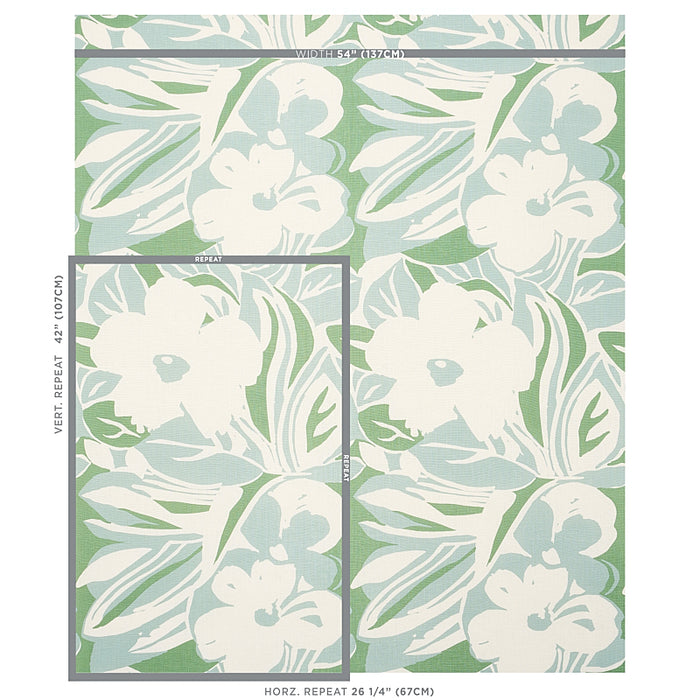 Schumacher Stevie Green Fabric 178863