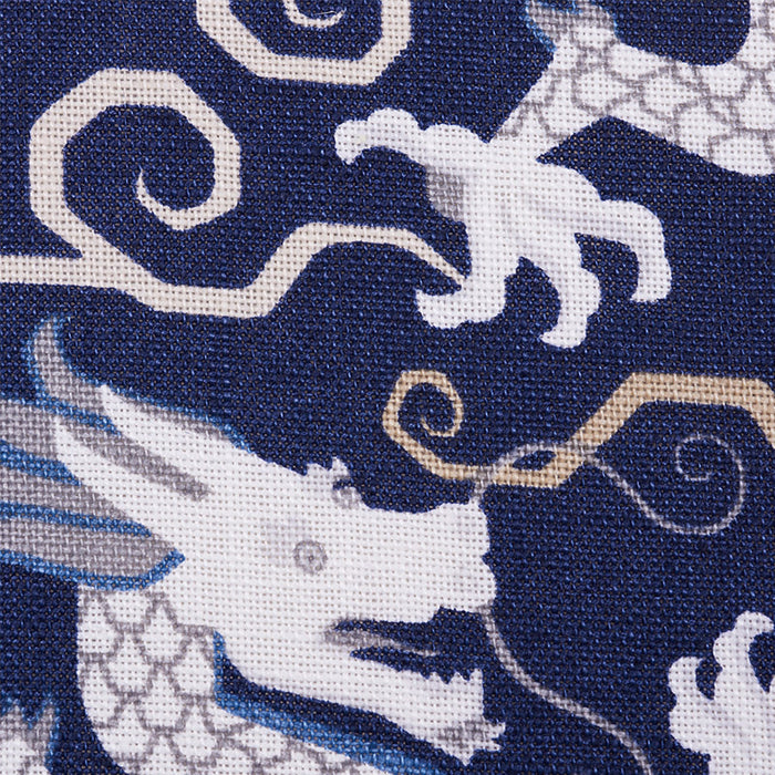 Schumacher Bixi Dragon Blue Fabric Sample 179000