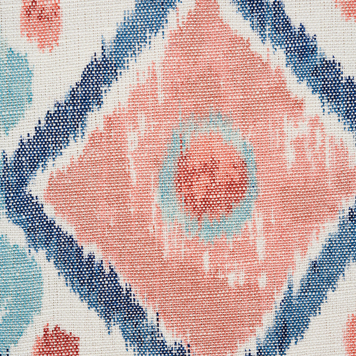 Schumacher Elizia Ikat Rose & Indigo Fabric Sample 179052