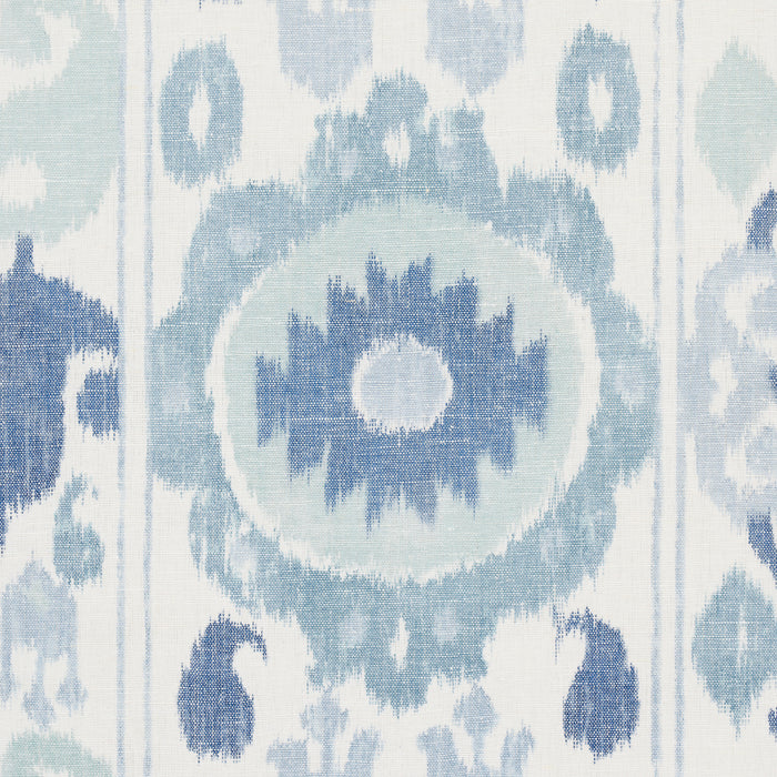 Schumacher Elizia Ikat Mineral And Indigo Fabric Sample 179053