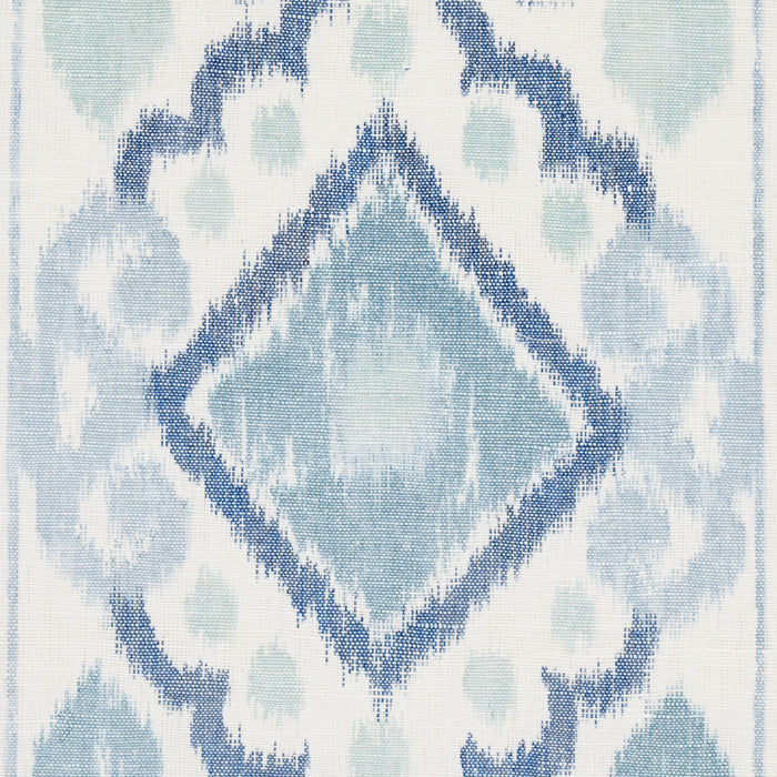 Schumacher Elizia Ikat Mineral And Indigo Fabric 179053