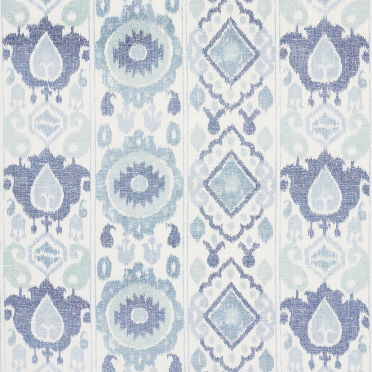 Schumacher Elizia Ikat Mineral And Indigo Fabric Sample 179053