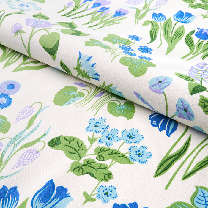 Schumacher Carly Blue Bell Fabric 179082