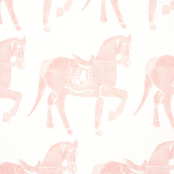 Schumacher Marwari Horse Pink Fabric 179132