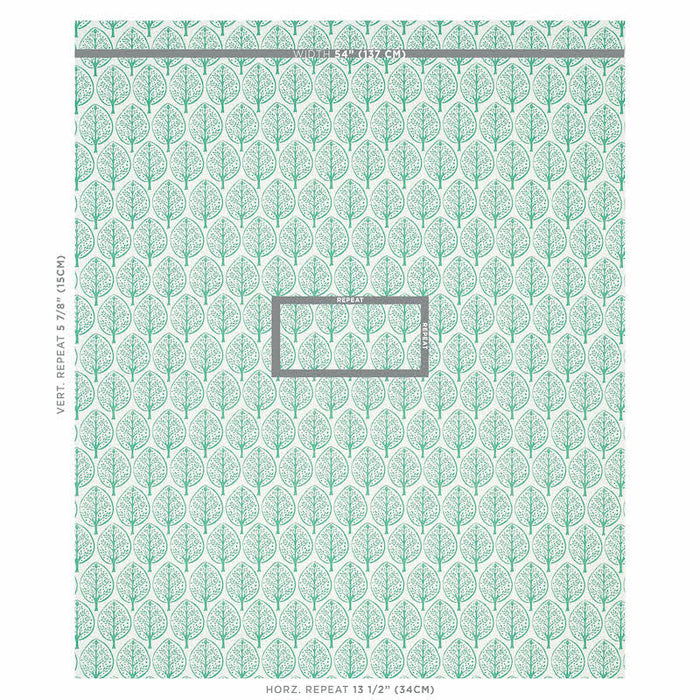 Schumacher Mini Burchettes Sea Glass Fabric 179140