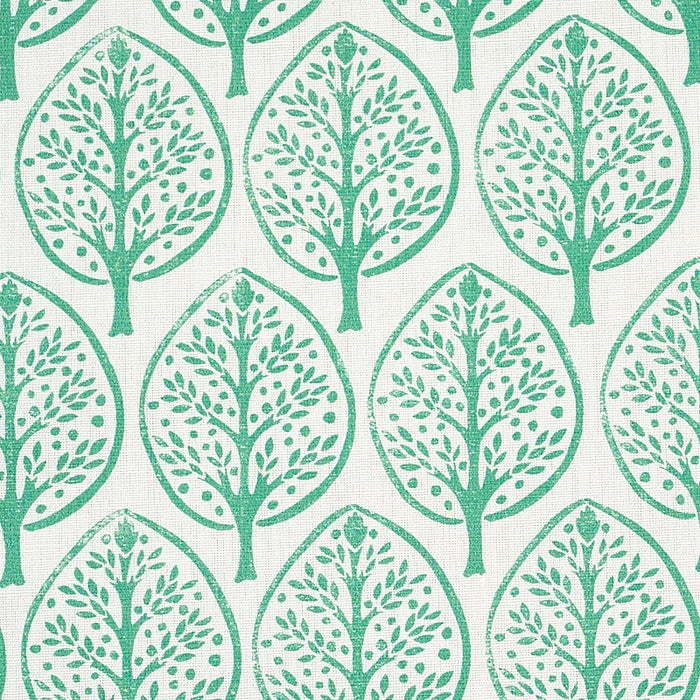 Schumacher Mini Burchettes Sea Glass Fabric 179140