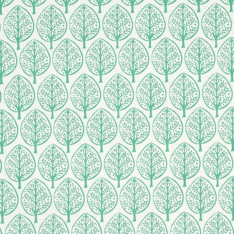 Schumacher Mini Burchettes Sea Glass Fabric 179140