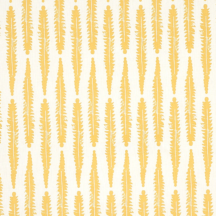 Schumacher Fern Mustard Fabric Sample 179152