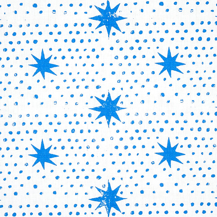 Schumacher Spot & Star Blue Fabric Sample 179160