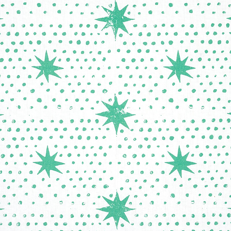 Schumacher Spot & Star Sea Glass Fabric 179161