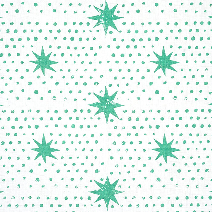 Schumacher Spot & Star Sea Glass Fabric Sample 179161