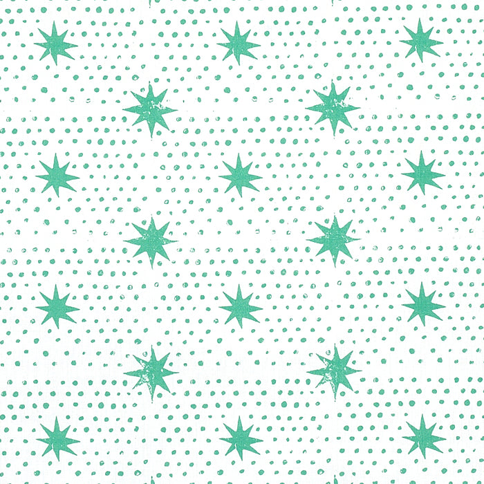 Schumacher Spot & Star Sea Glass Fabric Sample 179161