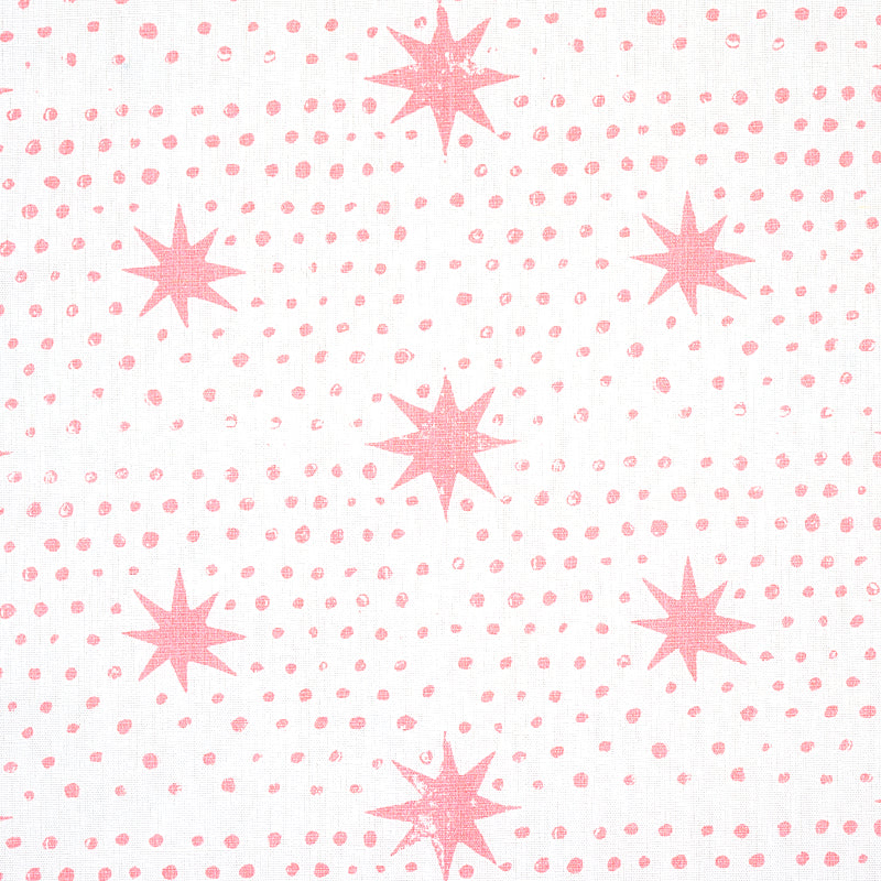 Schumacher Spot & Star Pink Fabric 179162