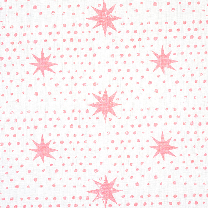 Schumacher Spot & Star Pink Fabric Sample 179162